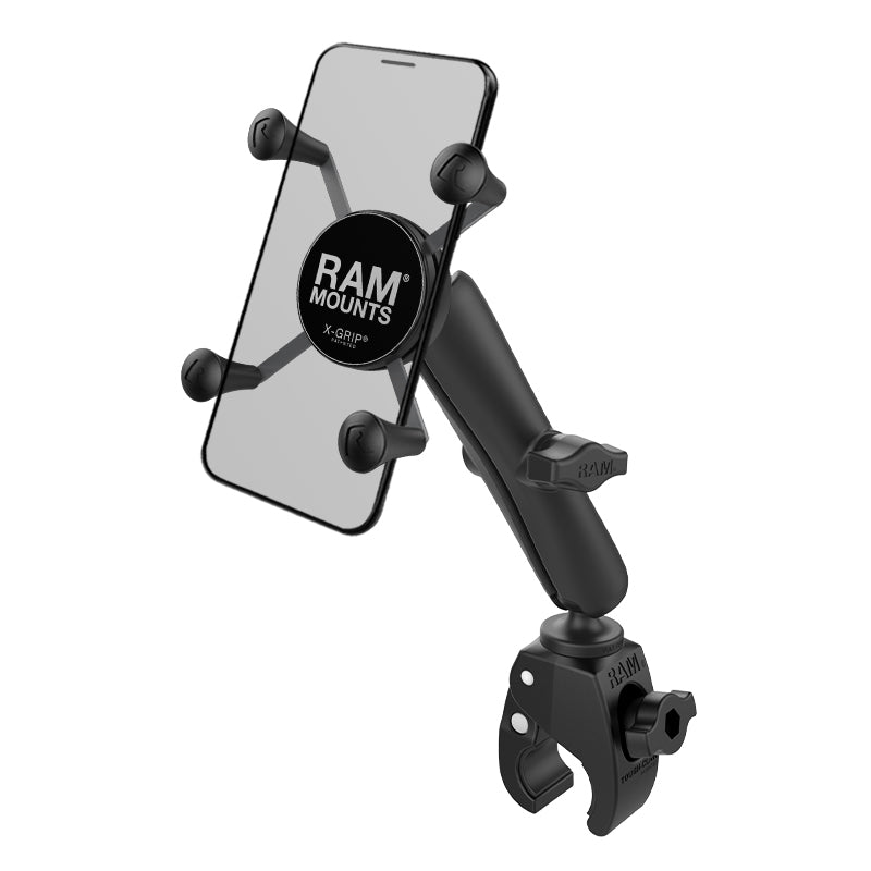 RAM® X-Grip®手机底座，配有RAM® Tough-Claw™小夹子底座-长