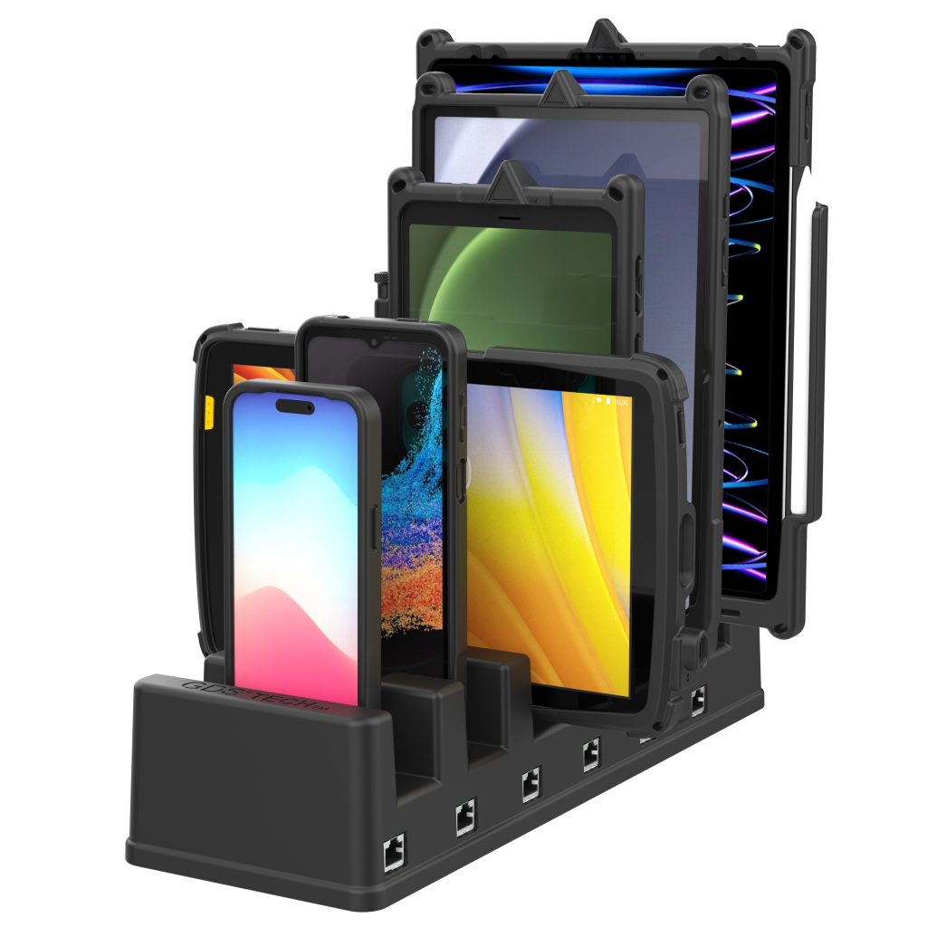 GDS® 6端口电源+ 6端口RJ 45 Dock，适用于配备FieldSkin ®的平板电脑