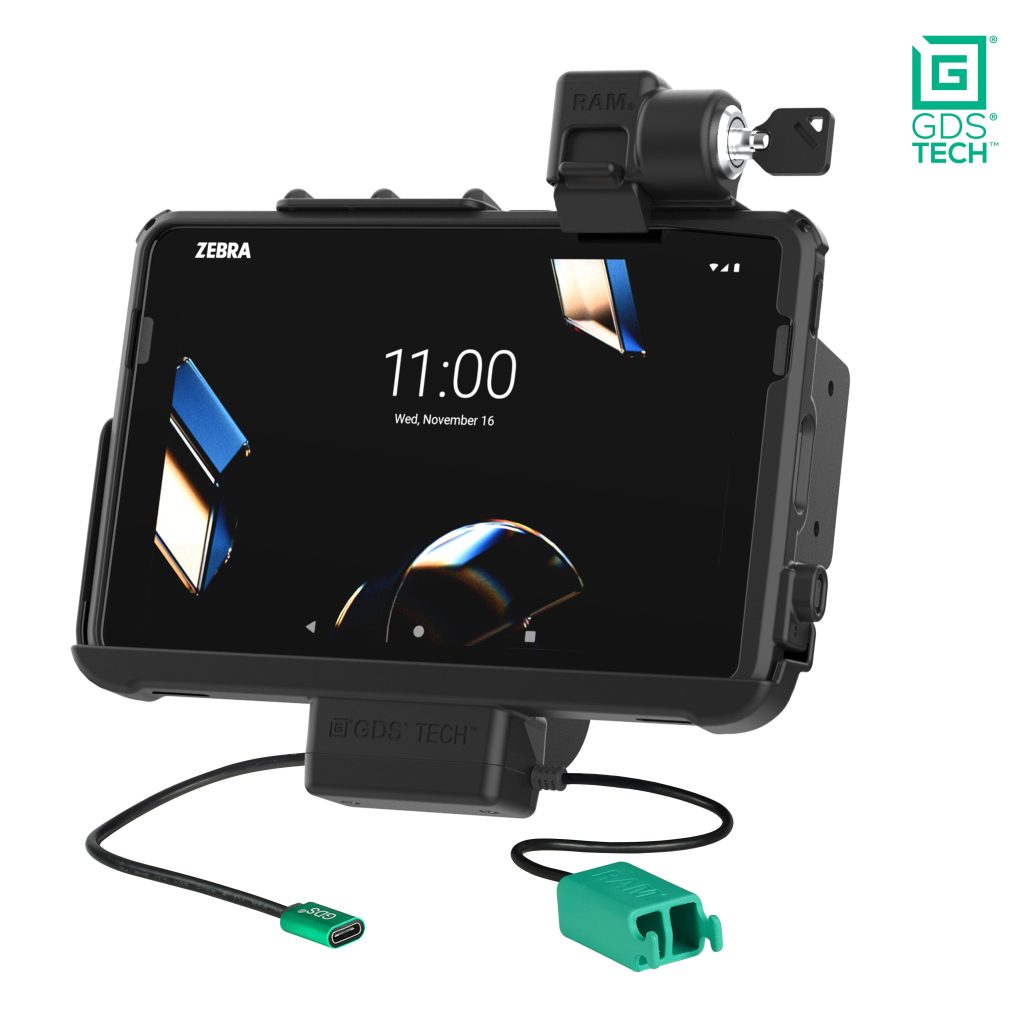 使用TLR ®锁定GDS® Dock +双USB，适用于Zebra ET 401 10英寸