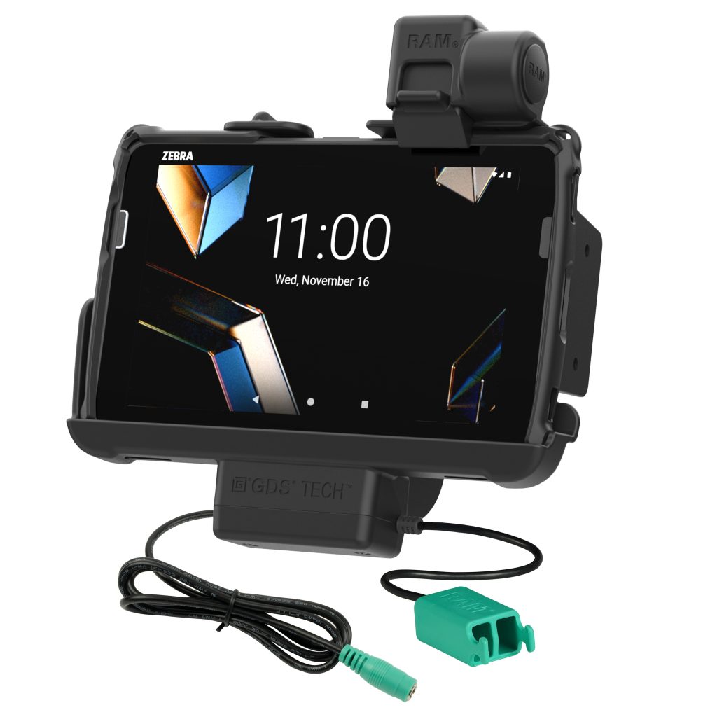 RAM® Tough-Dock™电源+双USB，带闩锁，适用于Zebra ET 4x 8英寸
