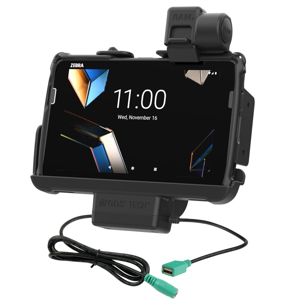 RAM® Tough-Dock™ Power + Data，带锁存，适用于Zebra ET 4x 8英寸