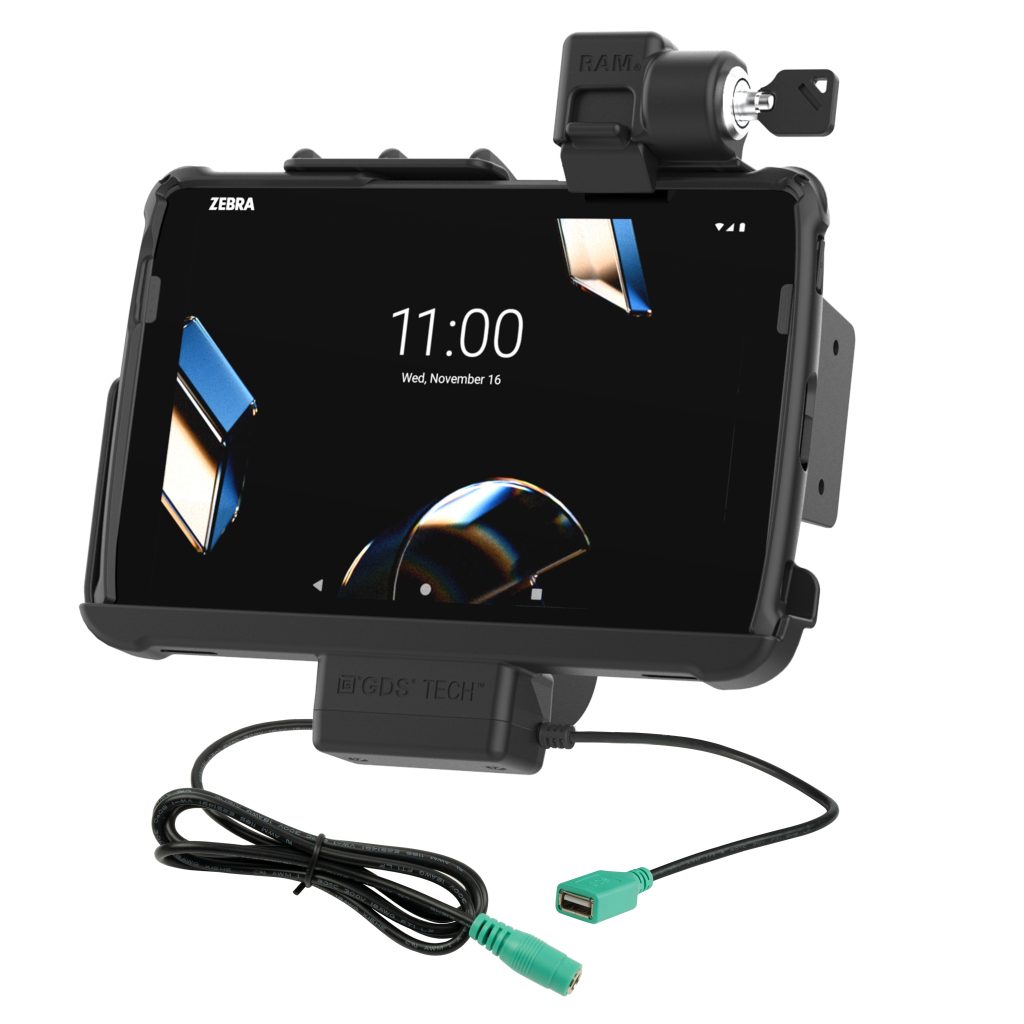 锁定Zebra ET 401 10英寸的RAM® Tough-Dock™ Power + Data